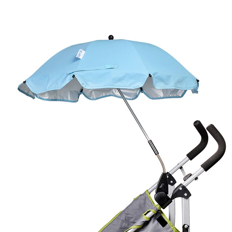 360 Graden Draaibare Wandelwagen Parasol Voor Kinderwagens En Buggy Paraplu Zon Bescherming Regen Bescherming Anti-Uv 50 + Functie