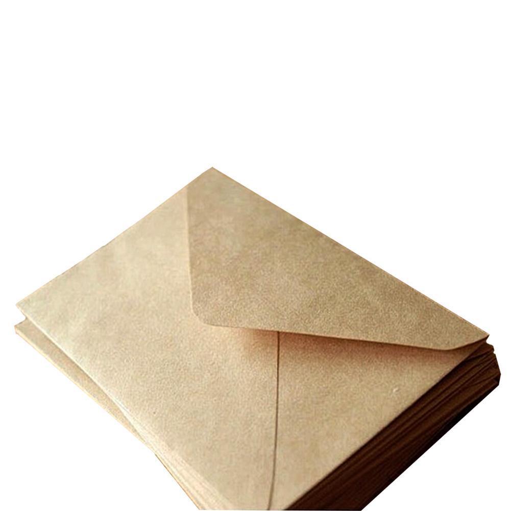 100Pcs/set Classical Kraft Blank Mini Paper Window Envelope As Envelope Wedding Envelopes Invitation B2W5
