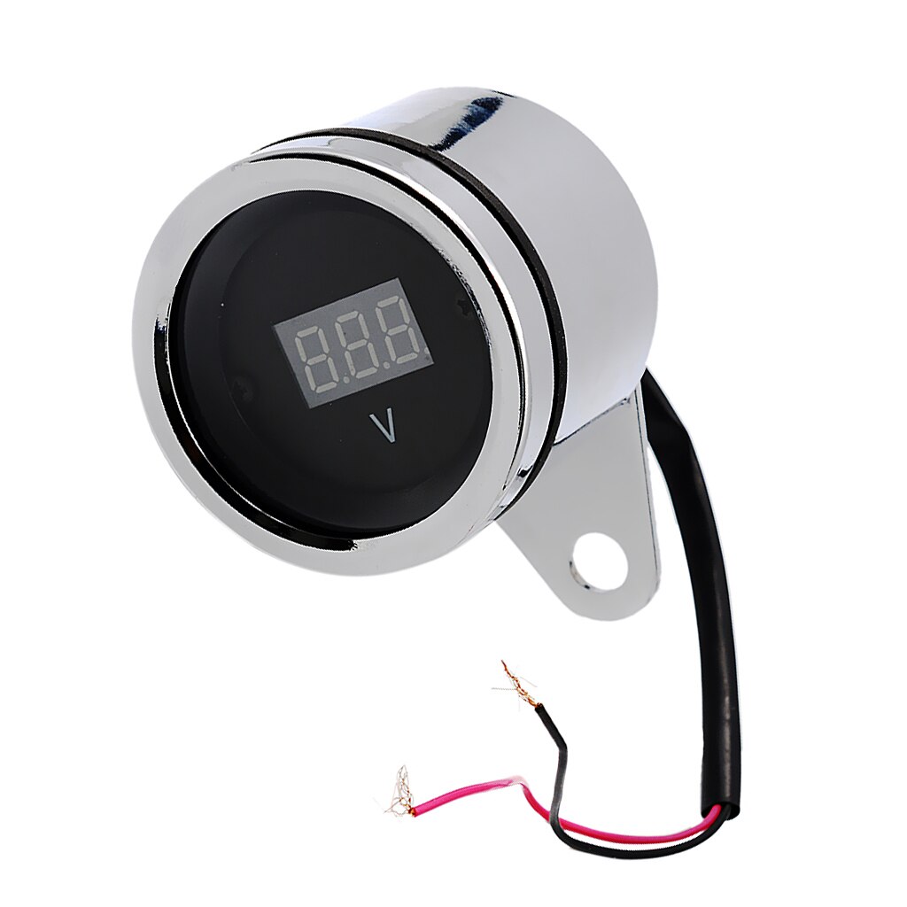 62mm Motorrad Voltmeter LED Spannung Messgerät Meter Prewired Verbindung Für Motorrad ATV Schmutz Fahrrad Grube Fahrrad Quad 12V