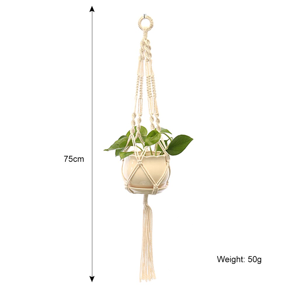 100% handmade macrame plant hanger flower /pot hanger for wall decoration countyard garden: 6