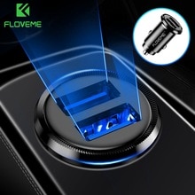 FLOVEME Mini USB Car Charger Voor iPhone X 8 7 6 Plus 3.1A Fast Car Charger Voor Xiaomi Redmi Note 7 Dual USB Car Charger Adapter