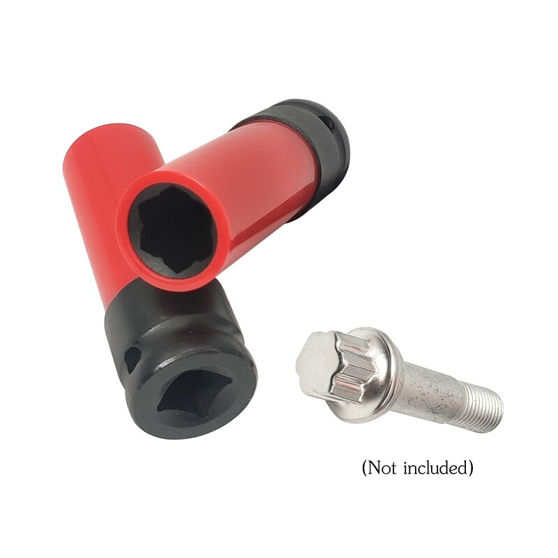 Automobile Tire Anti-Theft Screw Sleeve Flower Lug Nut Socket Lug Bolt Socket Security Key Wrench Practical Auto Parts