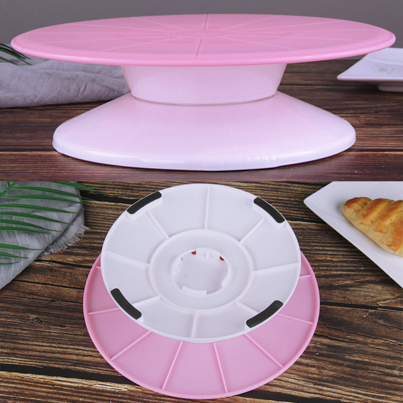 11 Inch Cake Turntable Decorating Cake Stand Revolving Platform Anti-skid Round Rotary Pan Cake Tools Cake Decorating Tools