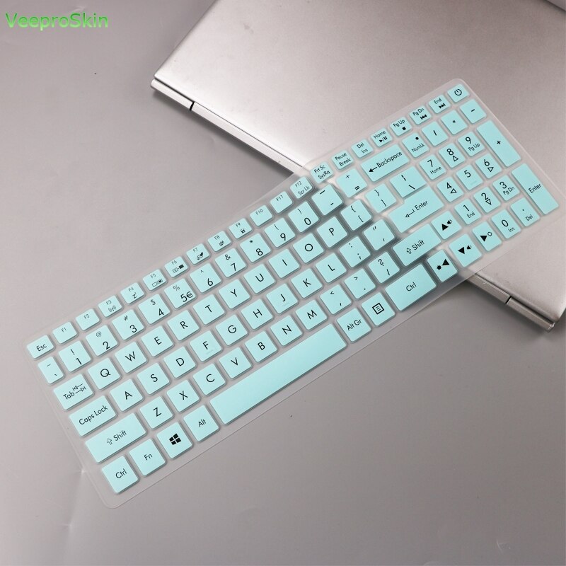 Laptop keyboard cover hudbeskytter til acer predator helios 300 ph315-52 vx15 an515-42 an515-51 an515-52 an515 15.6 inch: Hvidblå