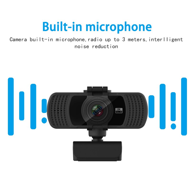 2K Fixed Focus HD Webcam Built-in Microphone High-end Video Call Camera Computer Peripherals Web Live Camera For PC Laptop
