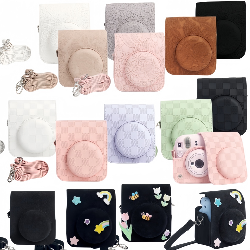 Cameratas Voor Fujifilm Instax Mini 12 Beschermhoes Voor Instax Mini12 Instant Camera Accessoires Met Verstelbare Schouderband