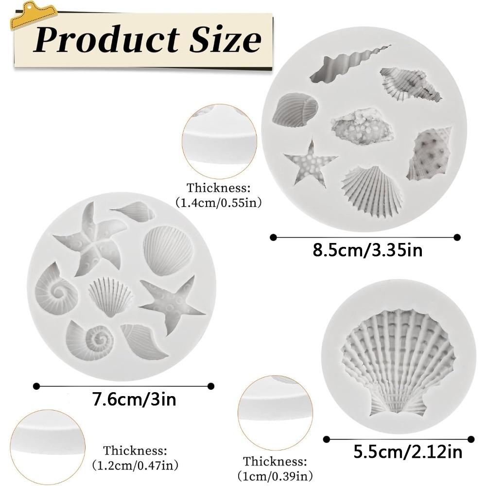 Silikonform Marine Thema Muschel Kuchen Dekorieren Werkzeuge Schokolade Muschel Butterform Seestern Tonne Fondant Basteln Backen: Armee Grün