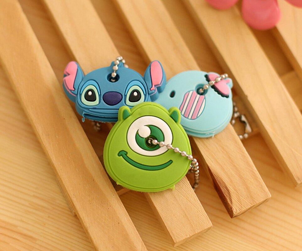 2 PCS Animal Silicon Key Caps Covers Keys Keychain Case Shell Novelty Item Figurines For key Control Dust Cover Keychain Decor