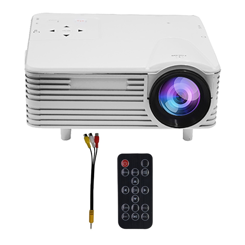 Full-Projector H80 400 Lumen 1080P Huishouden Ouder-kind Draagbare Projector Home Office Mini Led Tv