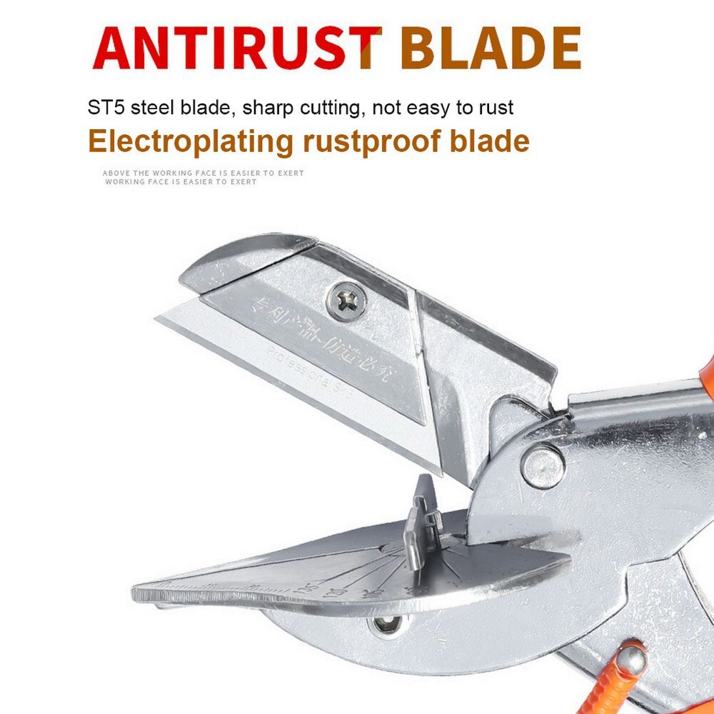 Multi-function Miter Cutter Scissors 45-135° Multi-angle Cutting PVC PPR Wood Strip and Materials Manual Scissors Tools