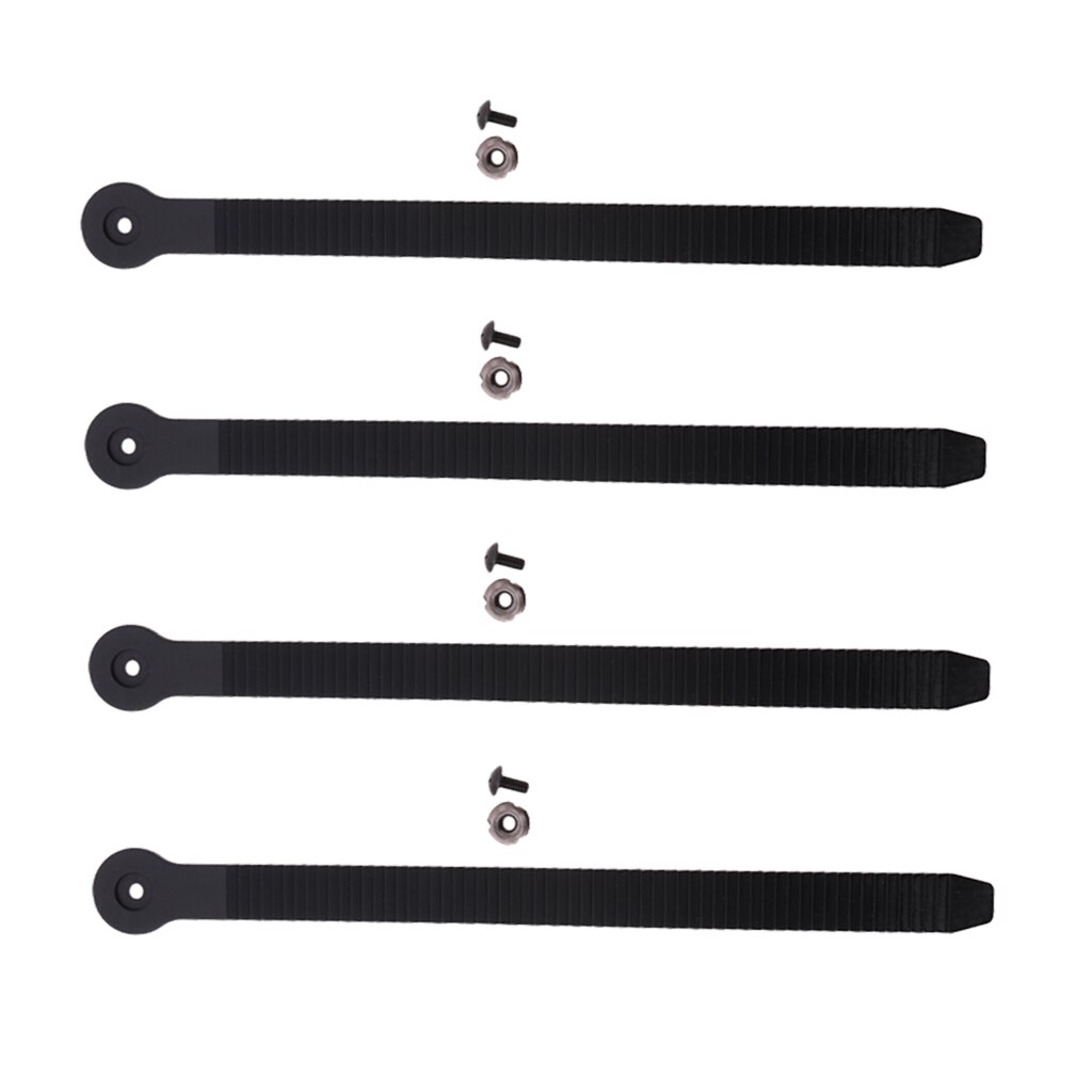 4 Pieces Replacement Inline Roller Skating Shoes Energy Strap with Screws Nuts, Skates Buckles Accessories
