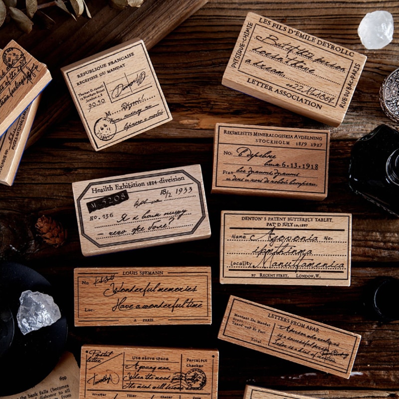 årgang personlig brev beste ønsker notater stempel diy tre gummistempler til scrapbooking skrivesaker scrapbooking standard stempel
