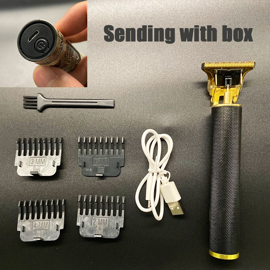 Hair Clippers Barber Haircut Sculpture Cutter Rechargeable Razor Trimmer Adjustable Cordless Edge for Men: SetB