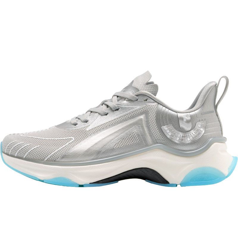 ONEMIX, zapatillas para correr para hombre, zapatos deportivos de malla transpirable con cordones, zapatos para correr al aire libre, zapatos antideslizantes a la para caminar, zapatillas de deporte: Plata / 3,5