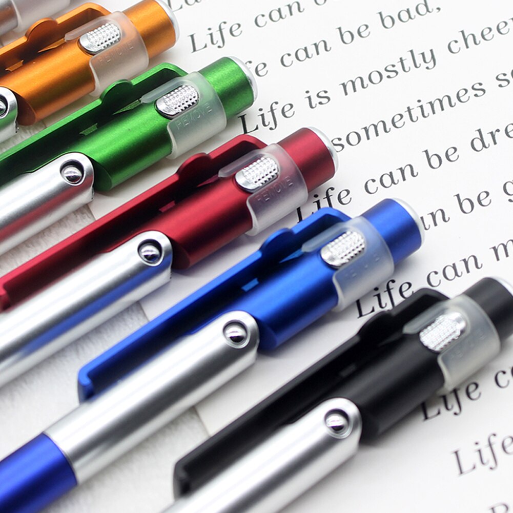 4 in 1 LED Folding Light Pen Multi-functional Touch Capacitance Ballpoint Pen Tablet Cellphone Universal Mini Capacitive Pen