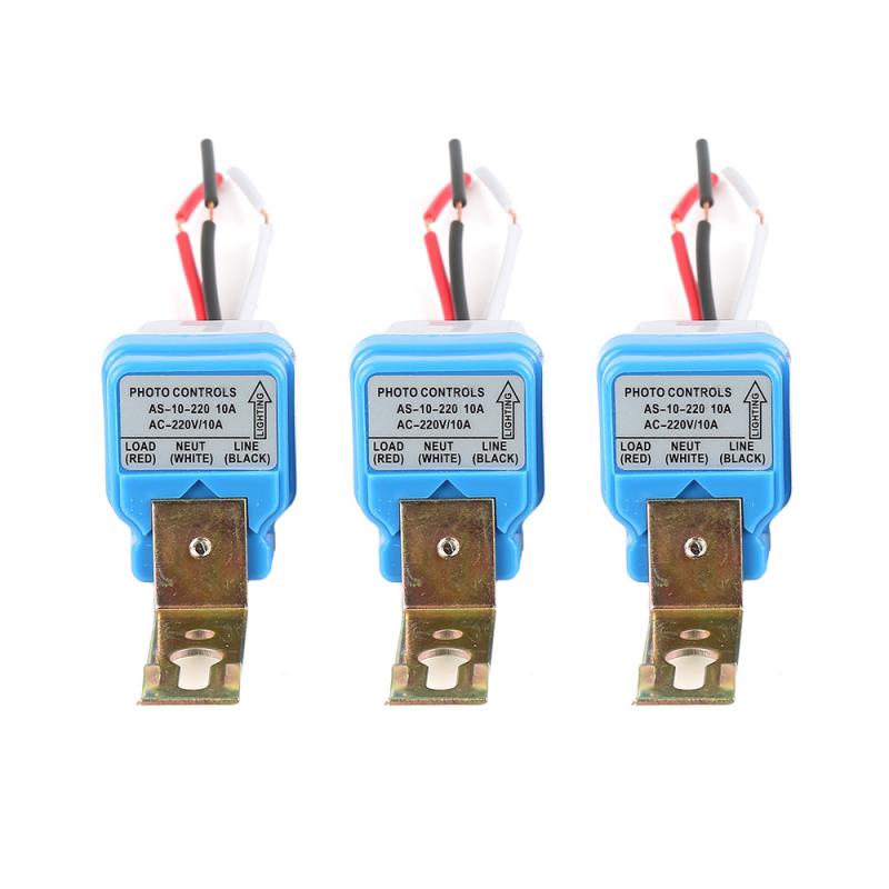 220V 10A Auto On Off Street Light Control Sensor Switches Automatic Home Garden Sensor Switch
