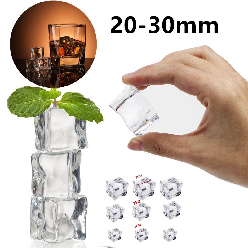 25/10/PCS Acrylic Simulation Big Ice Cubes Broken Ice Cubes Photo Props Decorations Auxiliary Photography Background