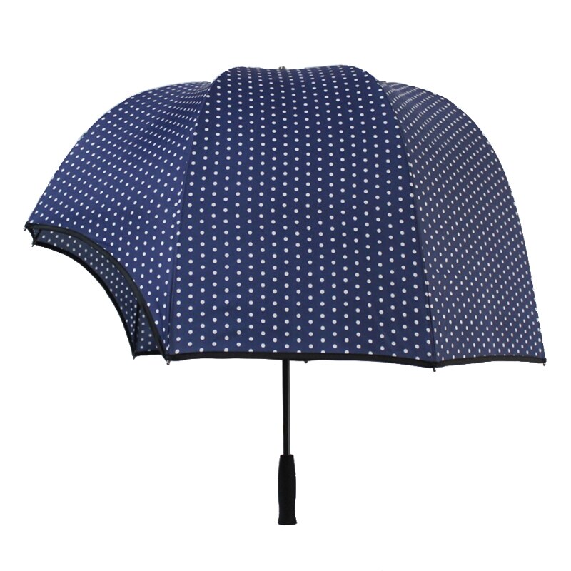 Winddicht Helm Vormige Dome Paraplu, Paar Dome Parasol, Vibrerende Helm Reverse Hoed Transparante Golf Paraplu: 8YY901291-N-BL