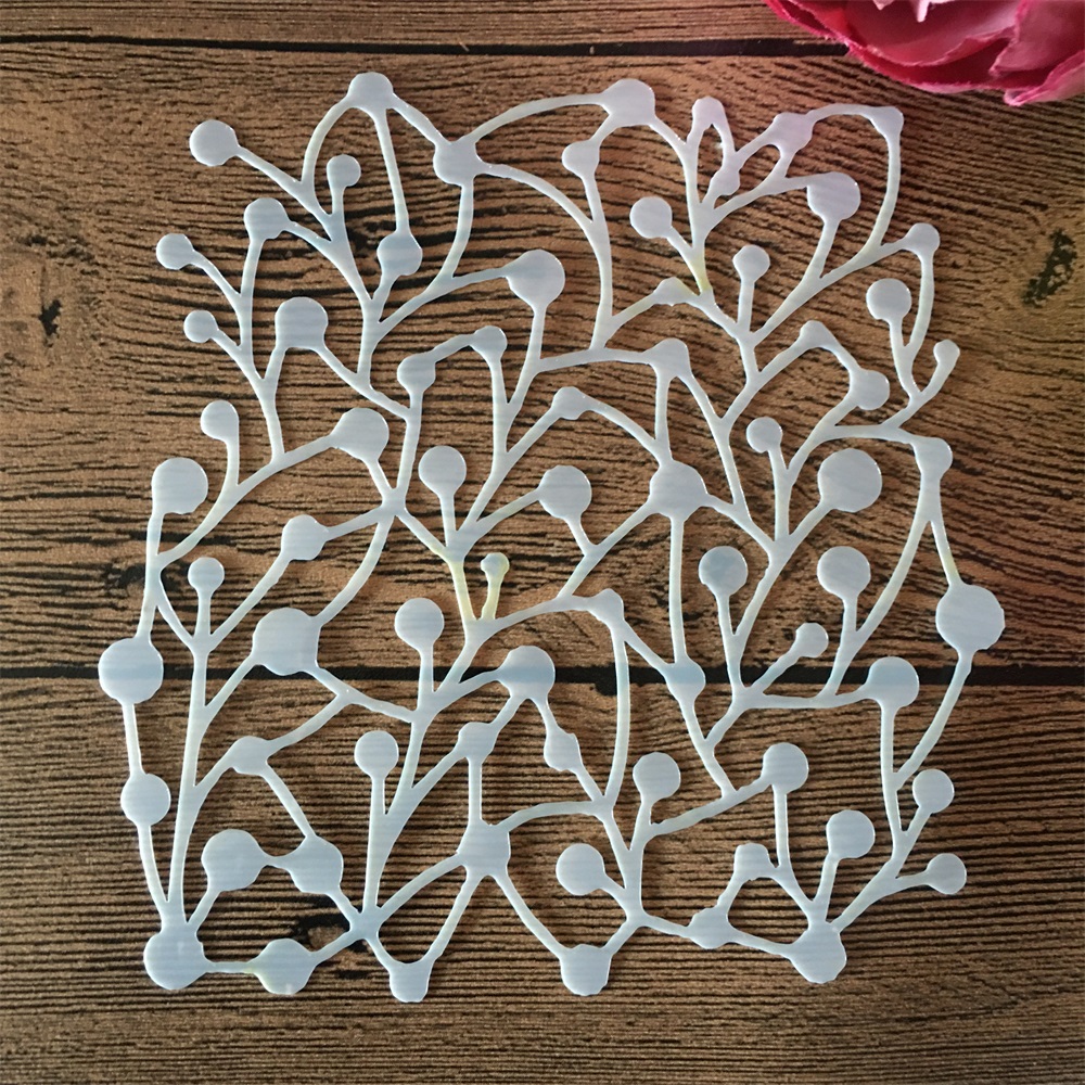 8 Teile/satz 13*13cm Blumen Blätter Rose Pflaume DIY Schichtung Schablonen Malerei Sammelalbum Färbung Präge Album Dekorative Vorlage