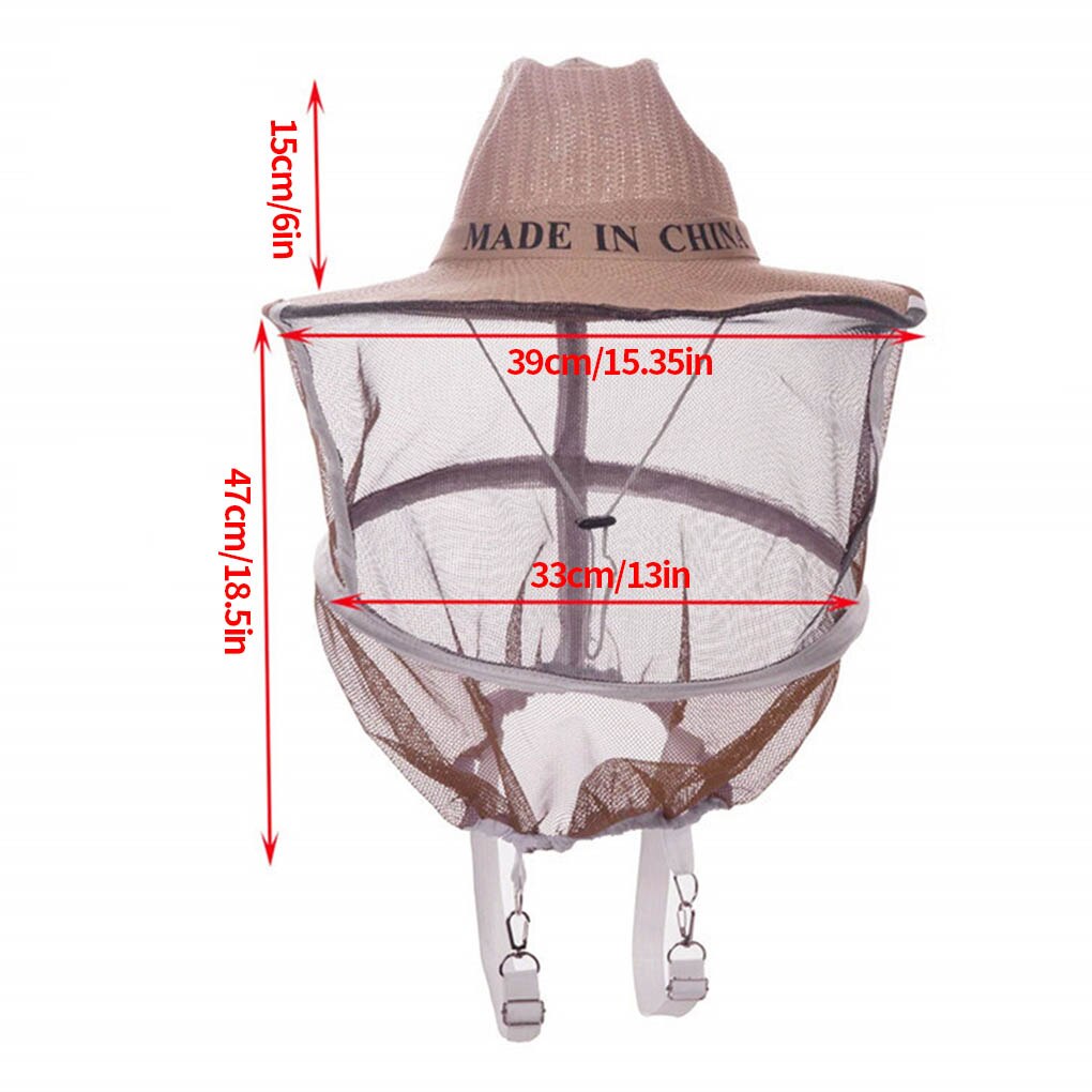Apicultor sombrero de malla al aire libre apicultura cara Protector gorra de red guardia de apicultor accesorio