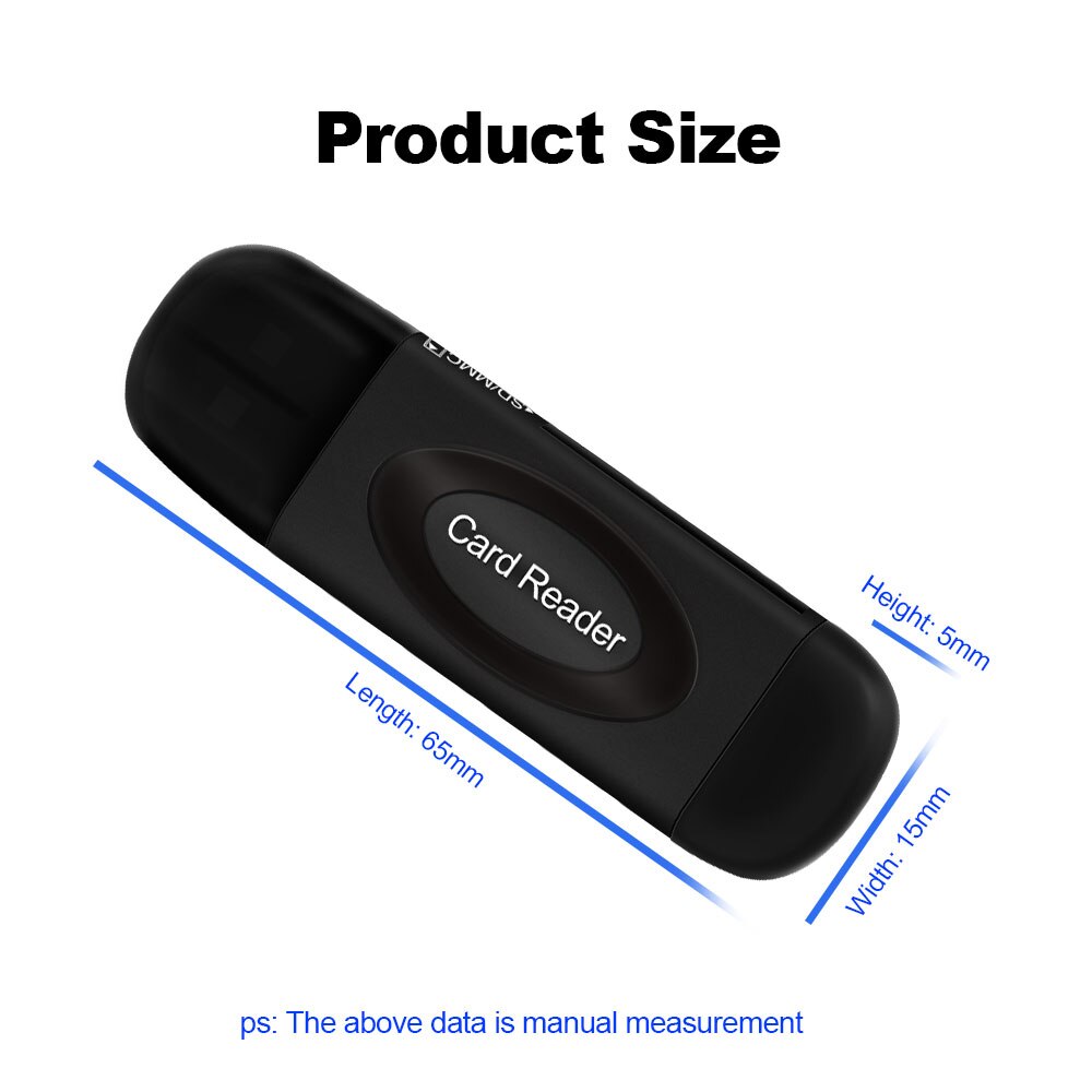 Rocketek usb 3.0 multi smart minneskortläsare otg typ c adapter mini kortläsare för micro sd/tf microsd dator bärbar dator
