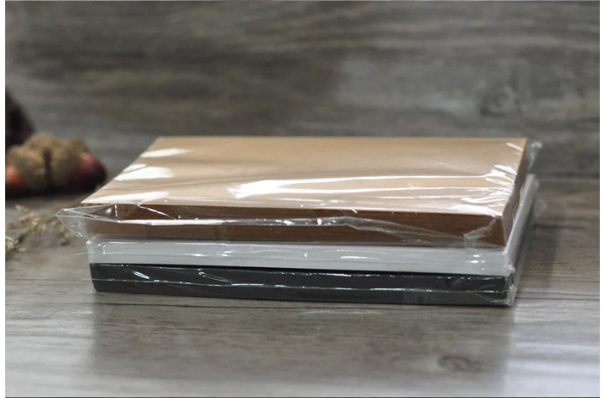 Puste kartki zaproszeniowe, kartki w stylu pocztówek, standardowe proste rogi, 9,5x14,5 cm, 50 arkuszy/zestaw, biały/kraft brązowy