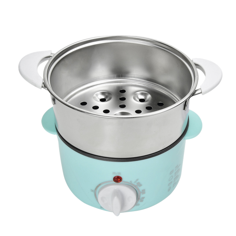 Household Double Layer Electric Egg Cooker Boiler for Up to 14 Eggs Stainless Steel Tray Pot/Cook Noodles(US Plug)