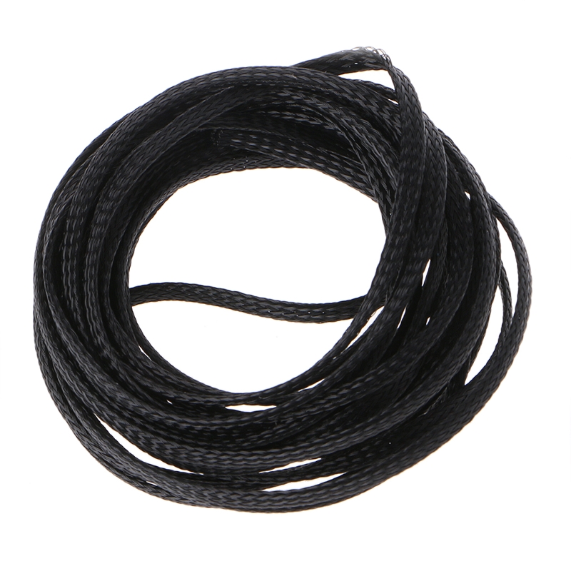 5M 4 Mm Uitbreidbaar Tight Gevlochten Pet Sleeving Kabel Wrap Schede Draad Mouw Elektrische Apparatuur