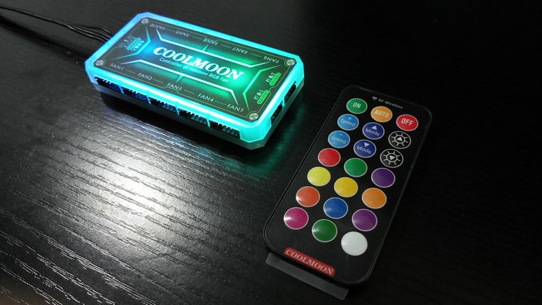 RGB fan controller, luminous color-changing fan hub, remote controller 10 fans
