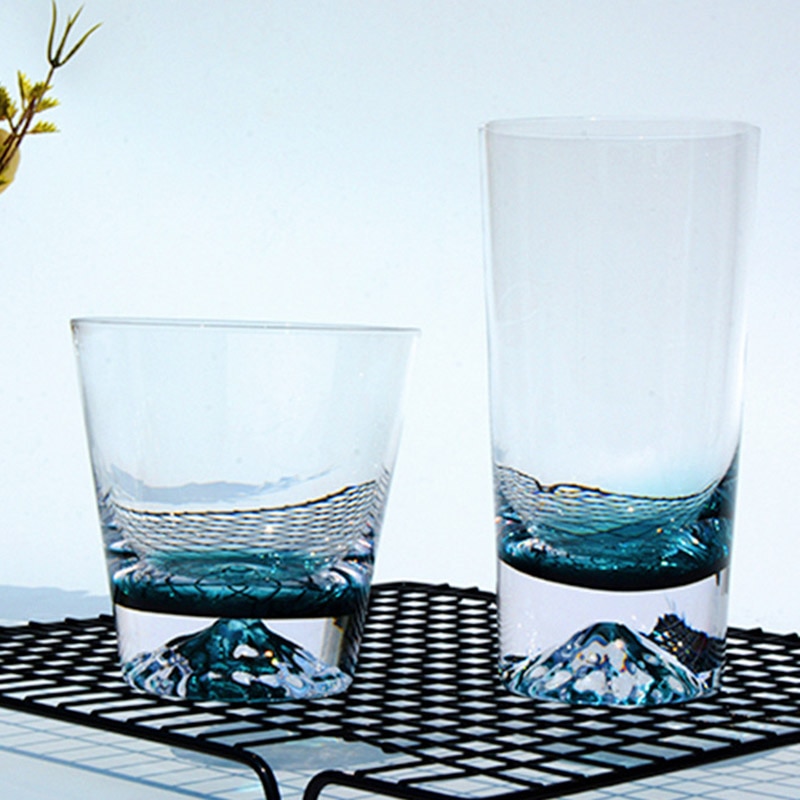 Bläck blå isbergskopp citron glas dryck kopp japanskt skapat snö bergsglas 2019 ing