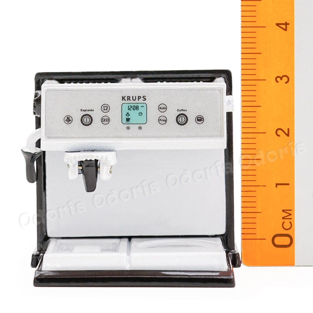 Odoria 1:12 in Miniatura Macchina per Il Caffè Cappuccino Maker Casa Delle Bambole Accessori per La Cucina