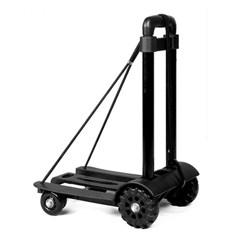75kg Heavy Duty Foldable Hand Sack Wheel Trolley Folding Truck Barrow Cart Travel Luggage Shopping Cart Portable Home Use car: Default Title