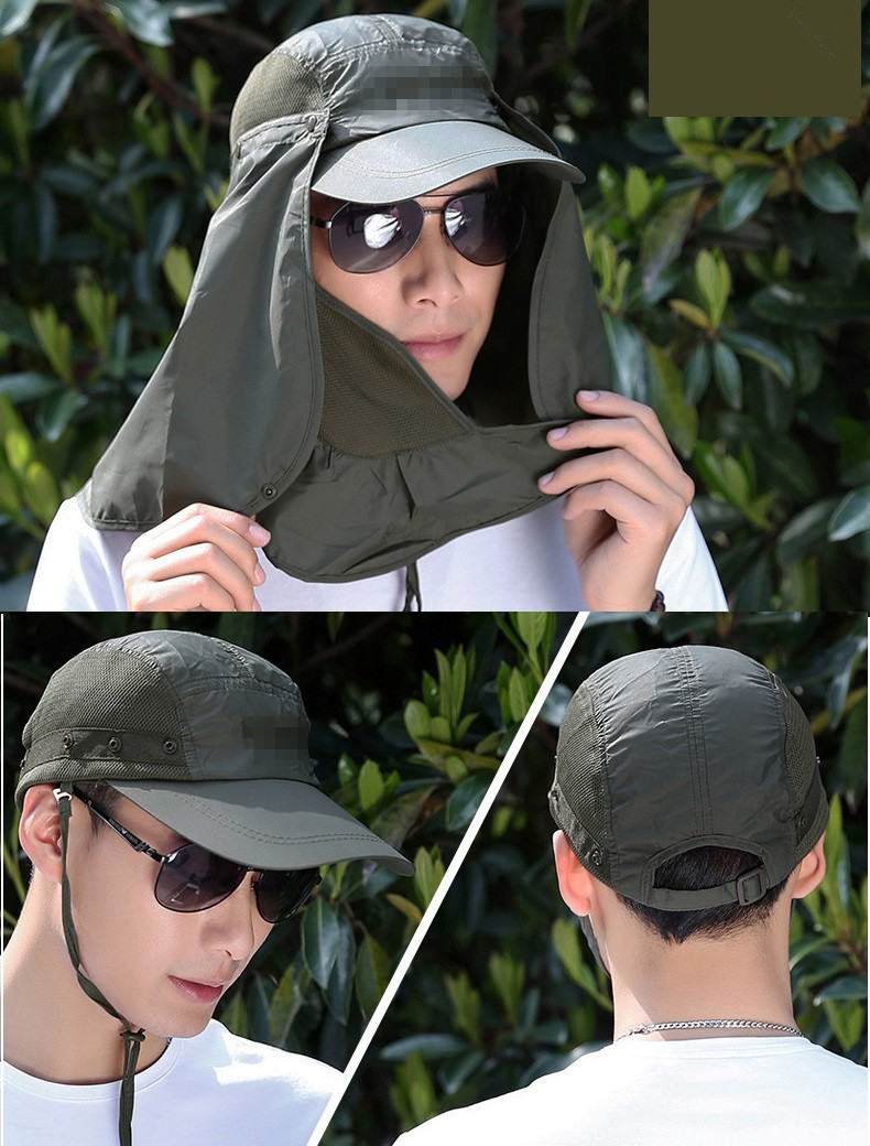 unisex Visier Hüte Angeln Sonne Schutz Deckel UV Schutz Gesicht Hals Abdeckung Sonnenschutz Ich bin Freien Sport Wandern Angeln Hüte