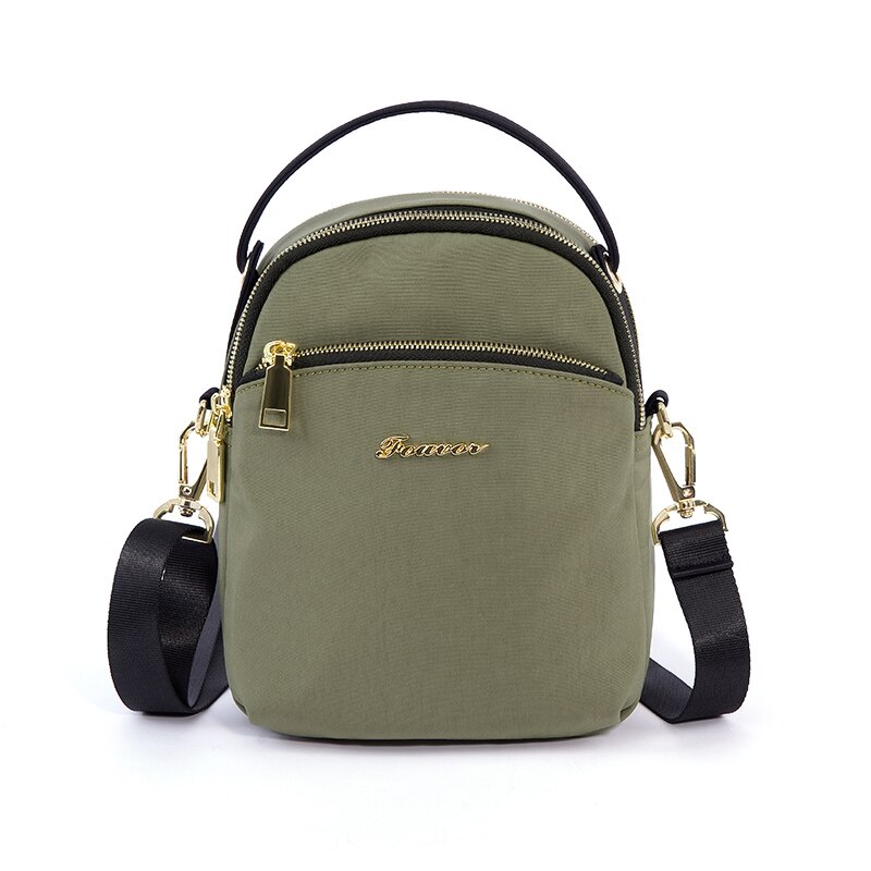 Borse da donna autunno moda 2021 focus per donna borsa a tracolla semplicemente elegante borsa da viaggio in Nylon con cerniera in Nylon 2967-06: green