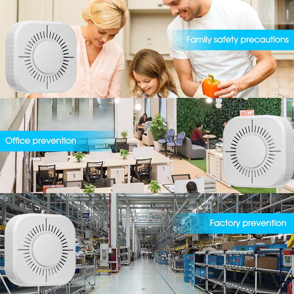 Standalone Photoelectric Smoke Alarm High Sensitive Wireless Smoke Detector Fire Protection Sensor For Home Kitchen