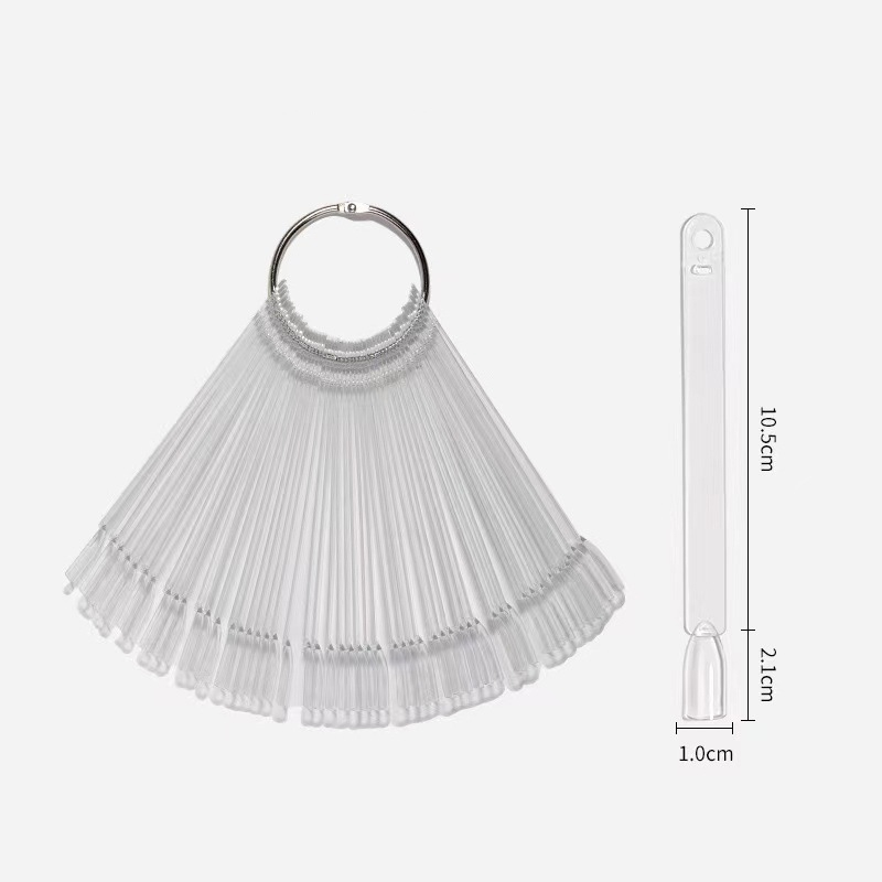 50 Nail Color Card Clear Nail Swatches Color Card Display Chart Gel Polish Template Nail Art Sample Stand Acrylic Palette