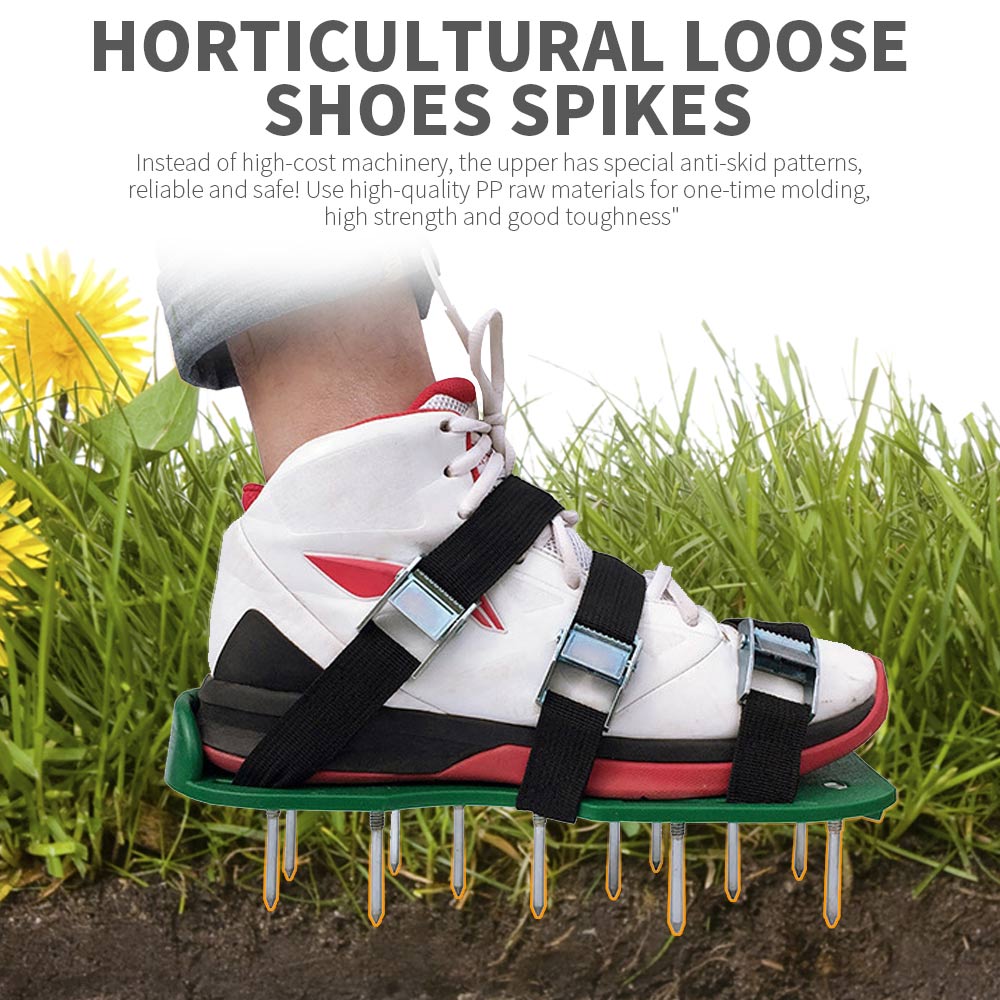 1 par græspiggede havearbejde gå revitaliserende plænelufter sandaler sko neglesko værktøj neglekultivator gårdhaveværktøj