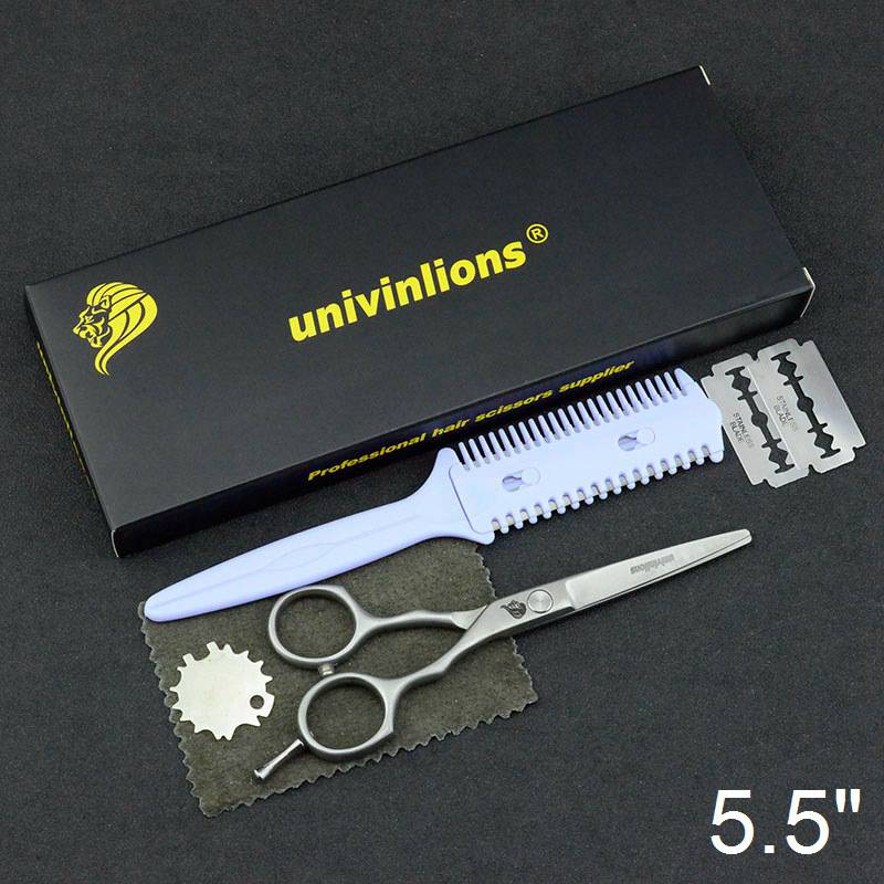 5.5" sharp scissors cut hair scissors thinning scissors pinking barber razor edge haircut cabelereiro hair cutting scisors: 5504B-Cutting