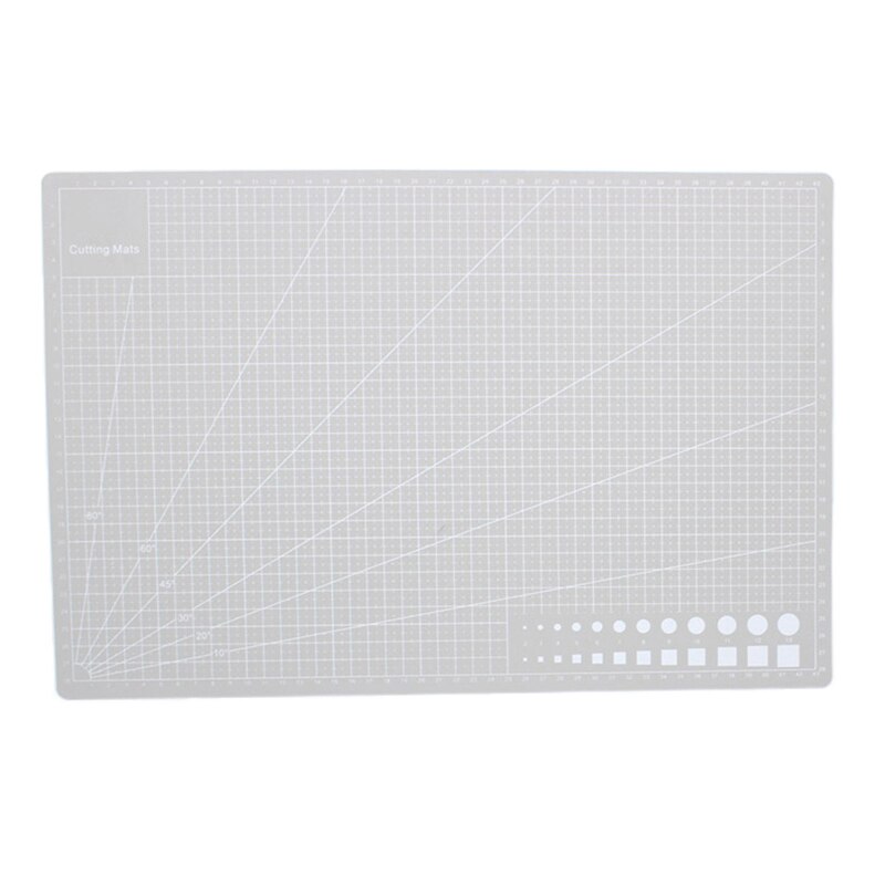 45x30cm Self Healing Cutting Mat Double Sided Durable Non-Slip Cutting Mat for Scrapbooking Quilting Crafts Projects UND: grey