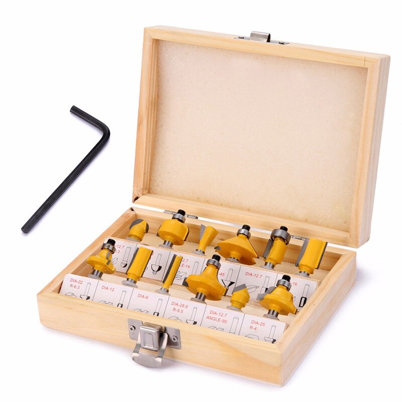 Elektryczna ręczna przycinarka frezarka do drewna frezarka do drewna z futerał do przenoszenia do obróbki drewna frezarki do drewna dłutownica moc Tools800W: Yellow