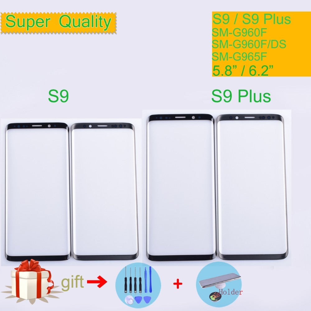 For samsung galaxy  s9 g960 g960f sm -g960f s9 plus  g965f sm -g965f berøringsskjerm front glasspanel ytre glass linse ingen lcd  s9 plus