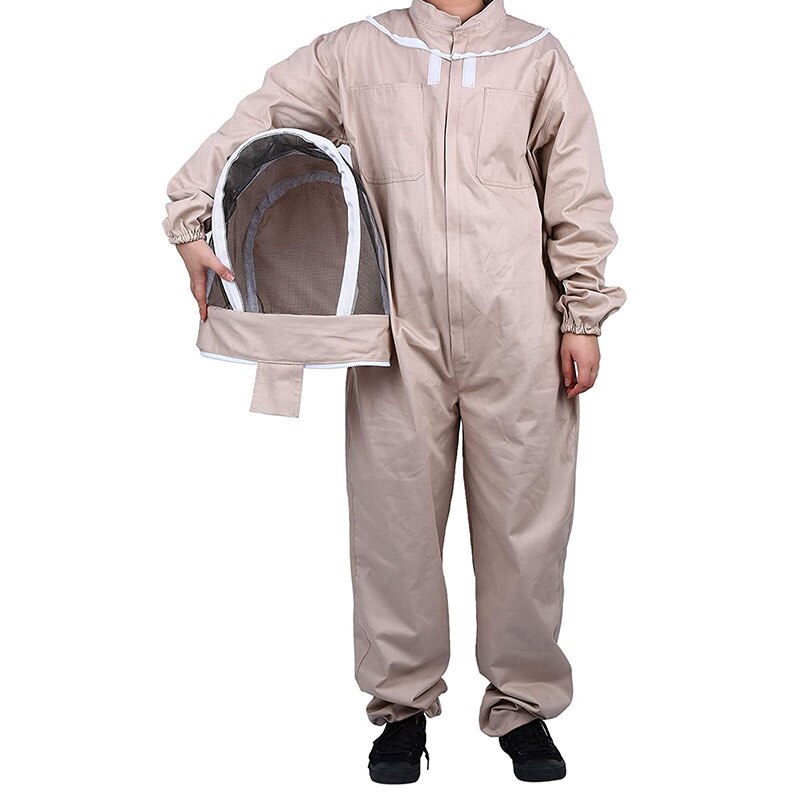 Imkerpak volledige lichaamskleding sluier capuchon hoed kleding jas beschermend imkerpak imker bijenpak