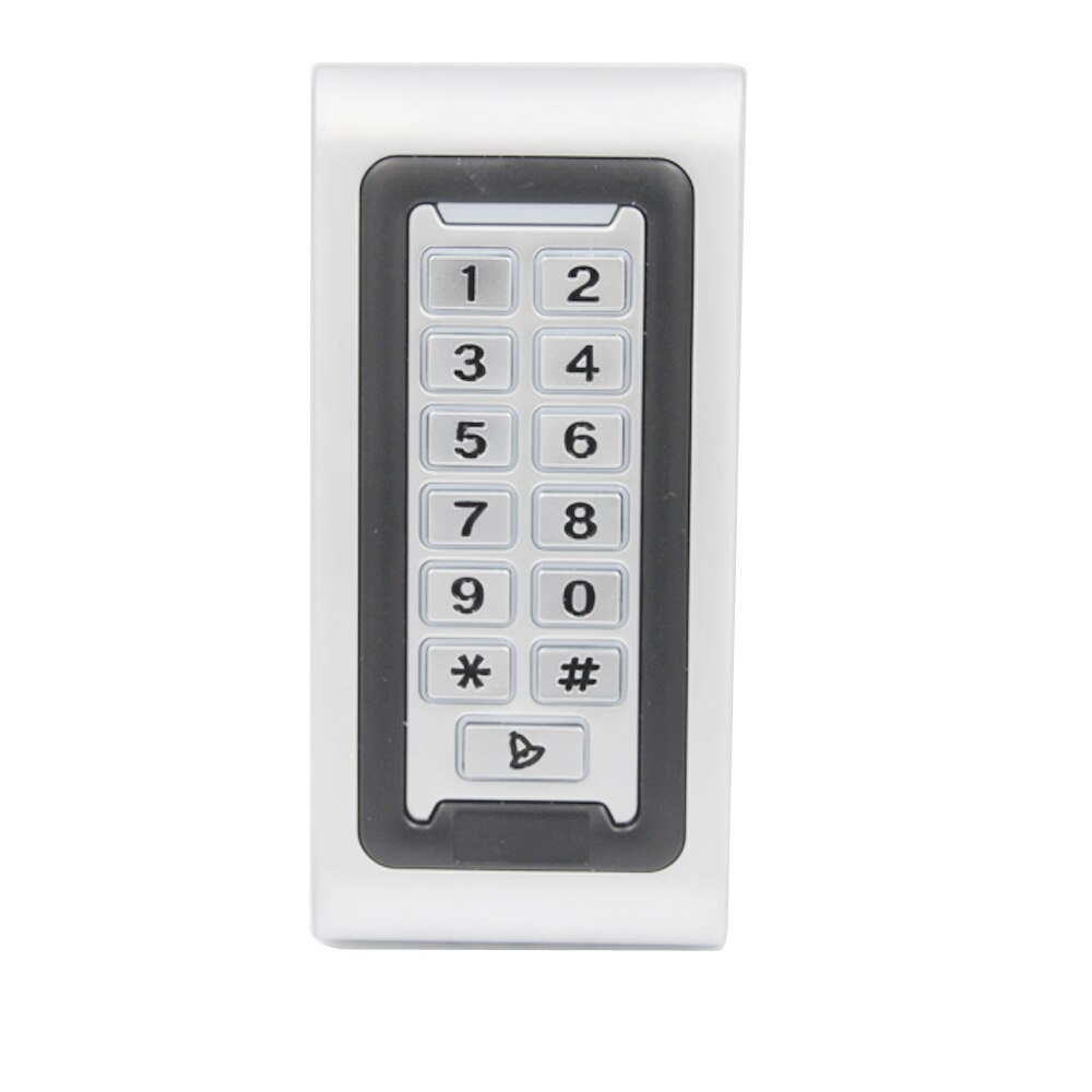 RFID Keypad Access Control System Proximity Card Reader 2000 User Standalone Door Access Control Metal Case Wiegand Input Output