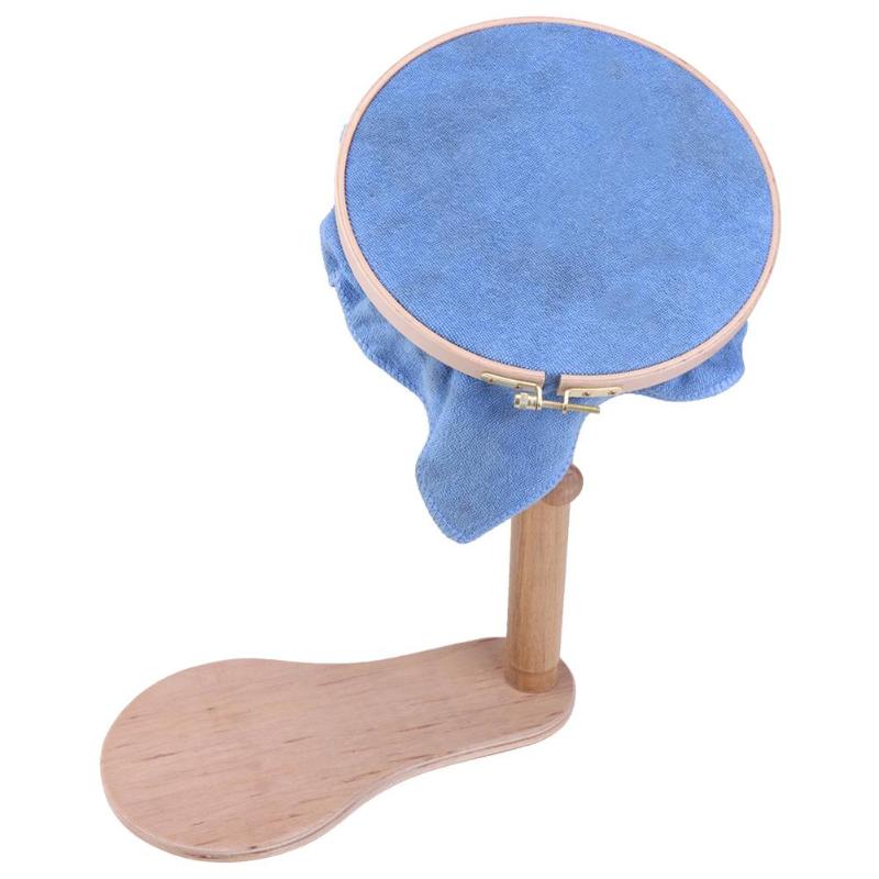 Embroidery Hoop Stand Wood Cross Stitch Hoop Set Embroidery Ring Frame Adjustable Embroidery Tools 24cm 28cm