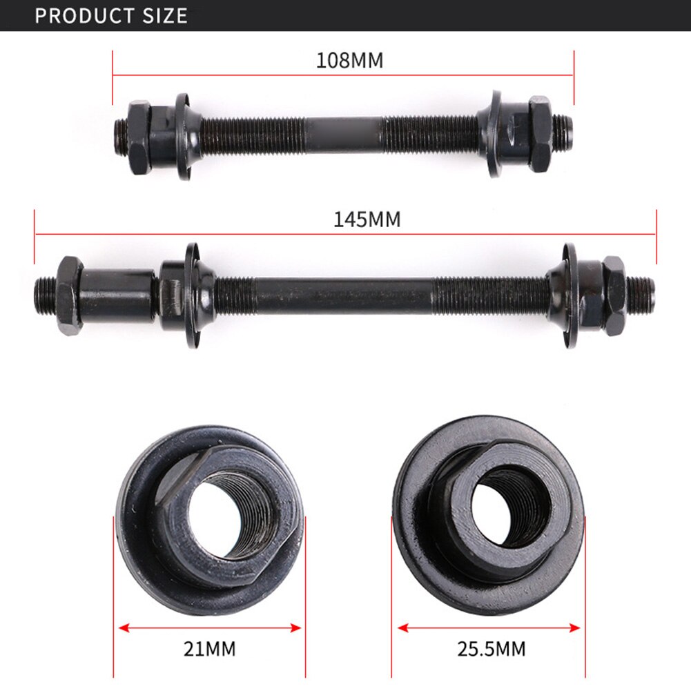 Mountain Road Bike Quick Release Lever Universal Size Lightweight Hollow Axles Front & Rear Set Bike Parts 145mm Lever