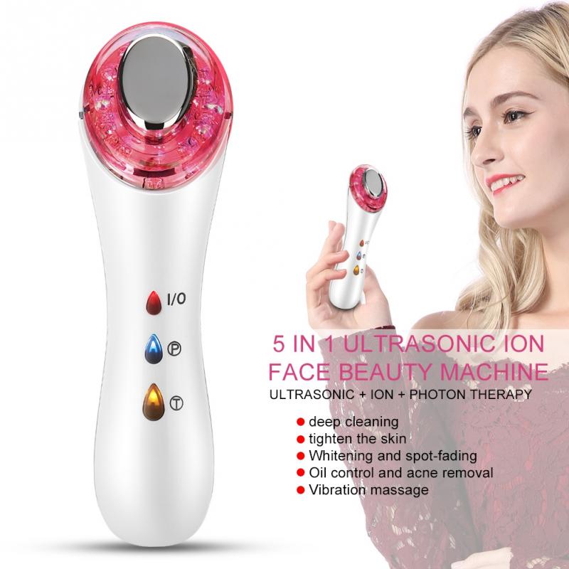 5 In 1 Multifunctional Ultrasonic Beauty Machine Photon Therapy Wrinkles Removing Facial Skin Care Machine