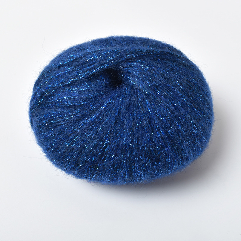 25g/Knäuel Glitzer Mohair Garn Weiche Warme betroffen zur Seite fahren Schal Hütte Faden Nadel Häkeln Hand Gestrickte Faden DIY liefert: Elfenbein