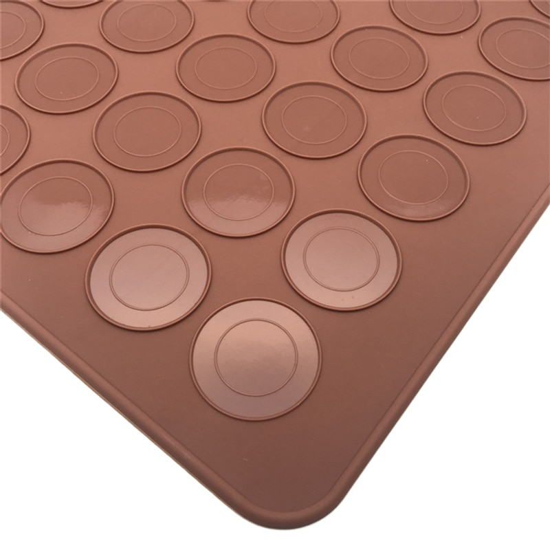 Aomily 29*26cm Macaron 30 Circles Silicone Dough Mat Bakeware Pastry Oven Pasta Tool Baking Sheet Tray Liner Mat Cake Pad