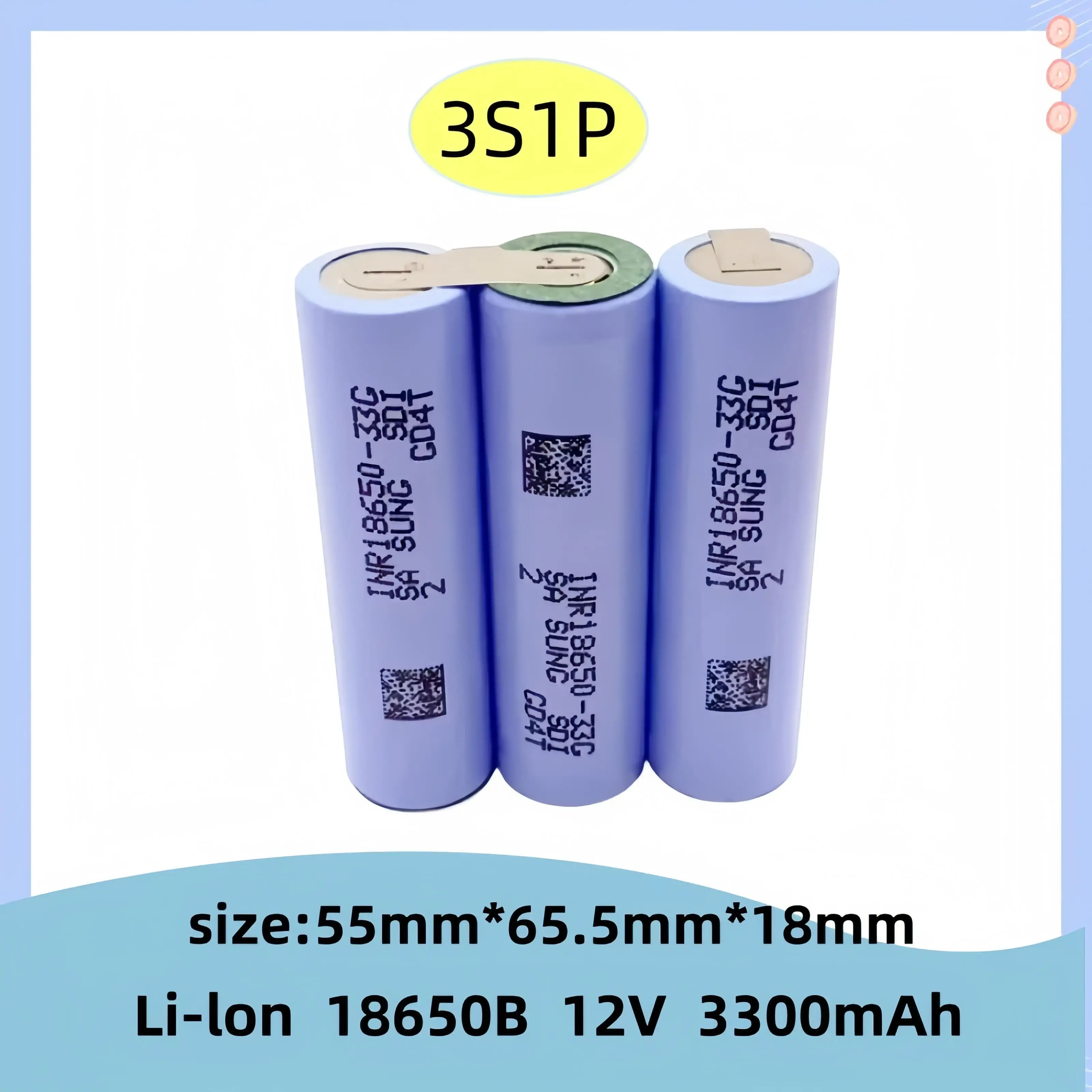 Electric screwdriver rechargeable lithium-ion battery,2s1p 3s1p 3s2p 4s1p 4s2p 5s2p 6S1P18650 33G 12V 16.8V 21V 25.2V 3.7V18650: PURPLE