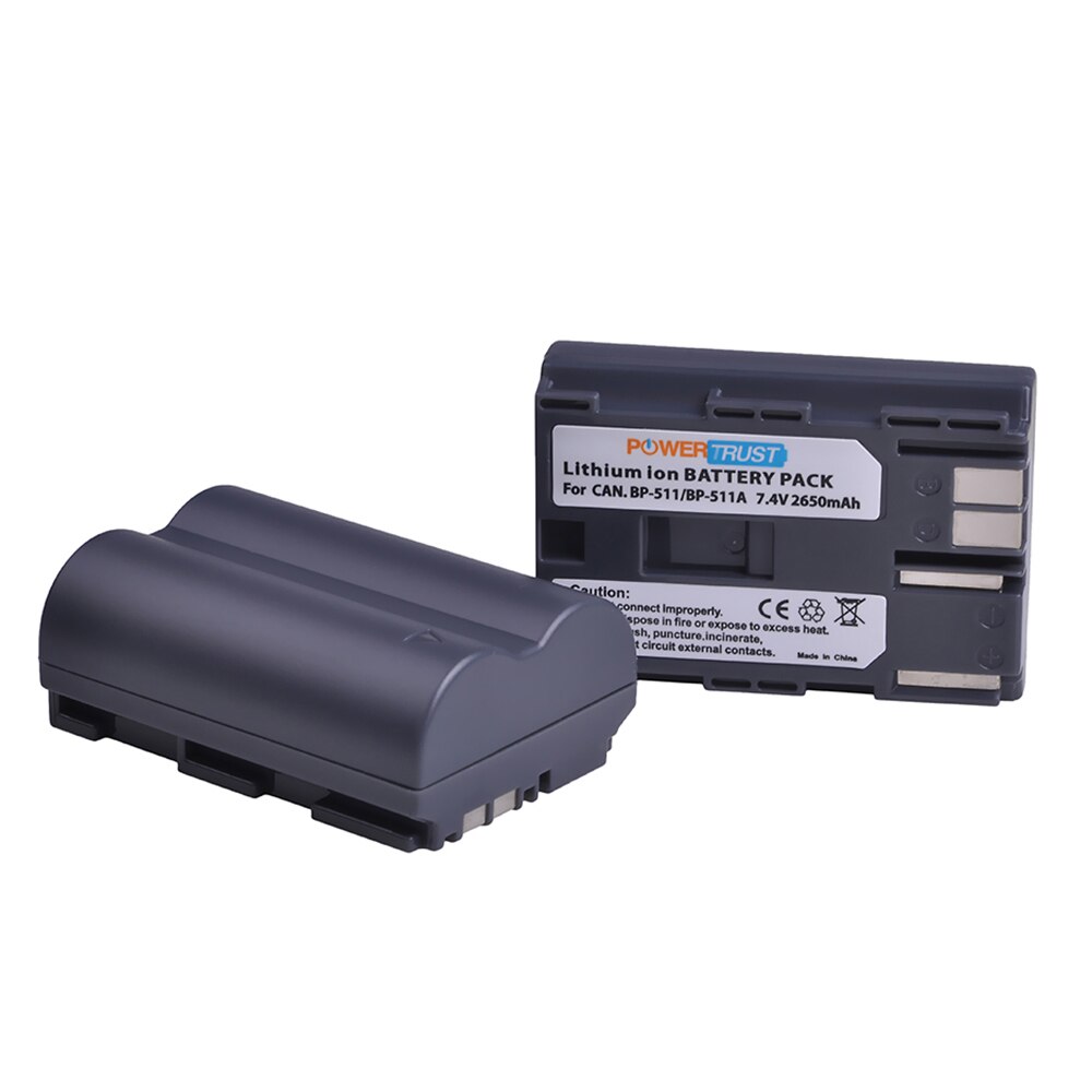 Batería de cámara de BP-511, 2650mAh, BP-511A, BP511, BP 511, para Canon EOS 40D, 300D, 5D, 20D, 30D, 50D, 10D, D60, G6, BP, 511A, 1 ud.
